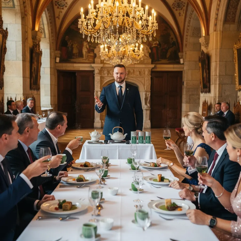 Varenie čaju Gyokuro v tradičnej japonskej kanvici s parou.